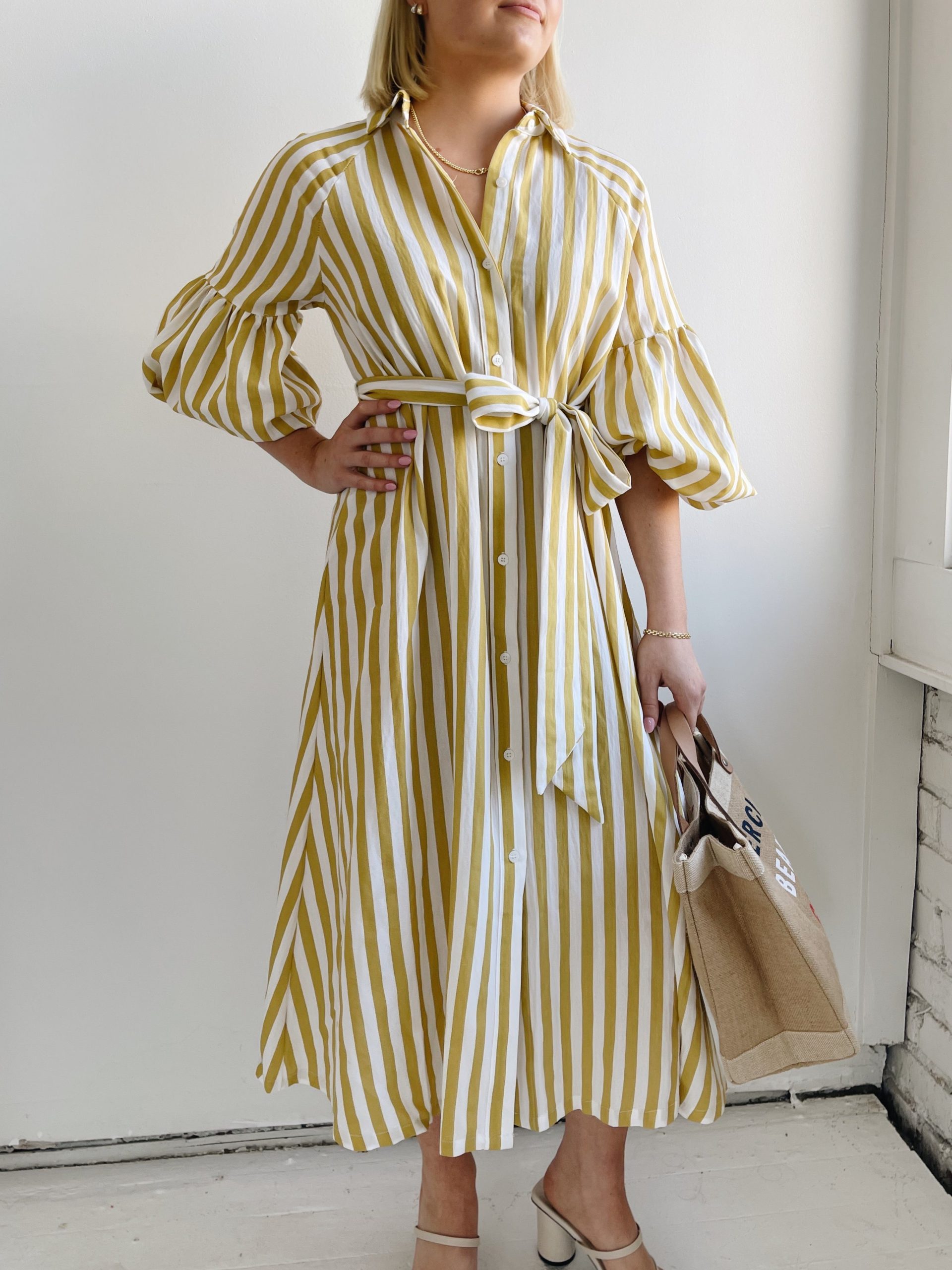Ischia Yellow Stripe Dress - Image 2