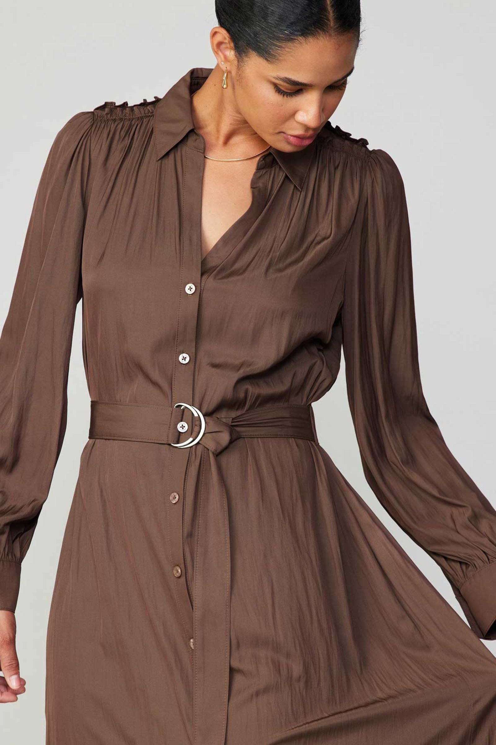 Leah Chocolate Dress - Image 4