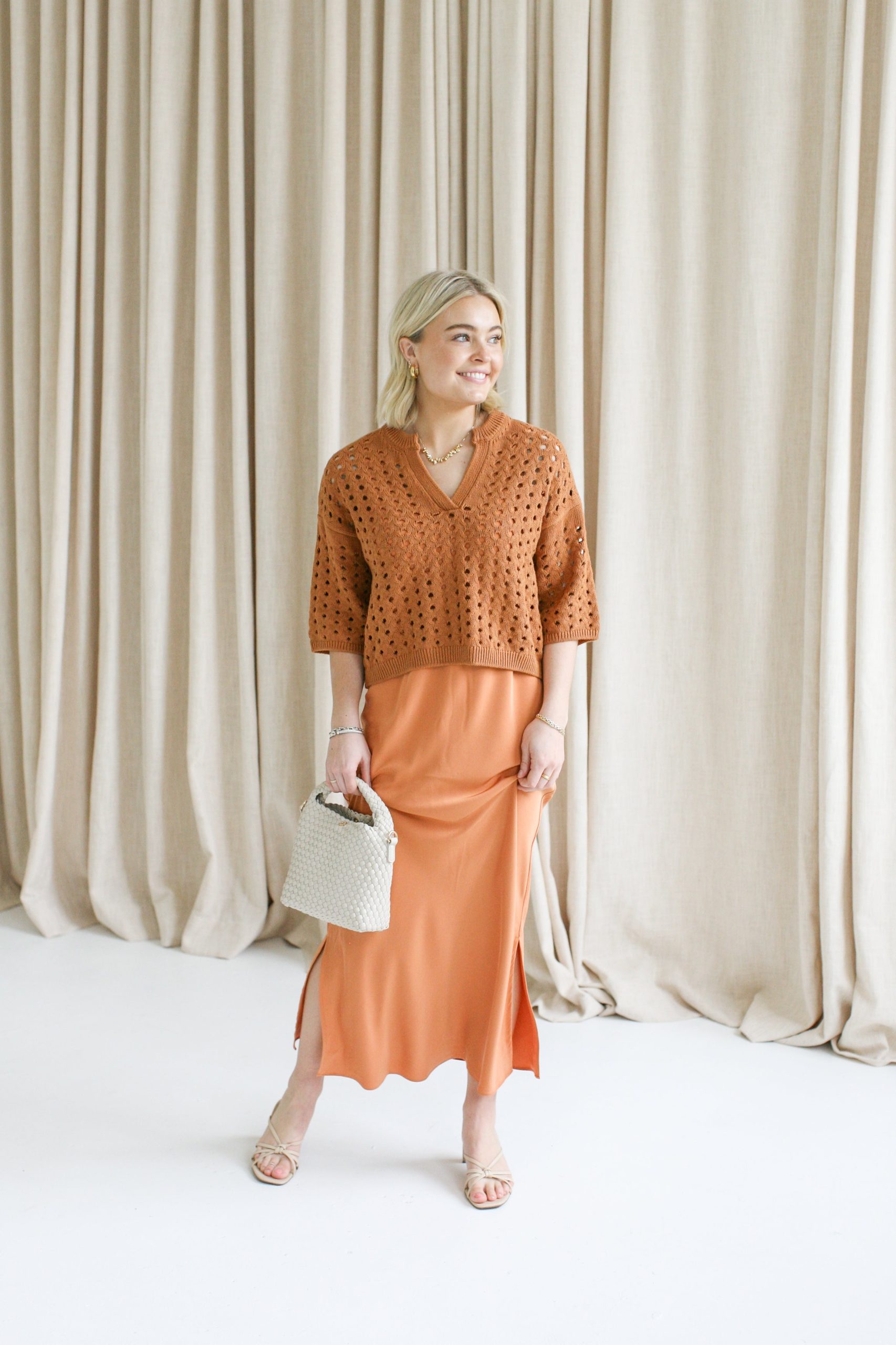 Terracotta Cami Dress Set - Image 3