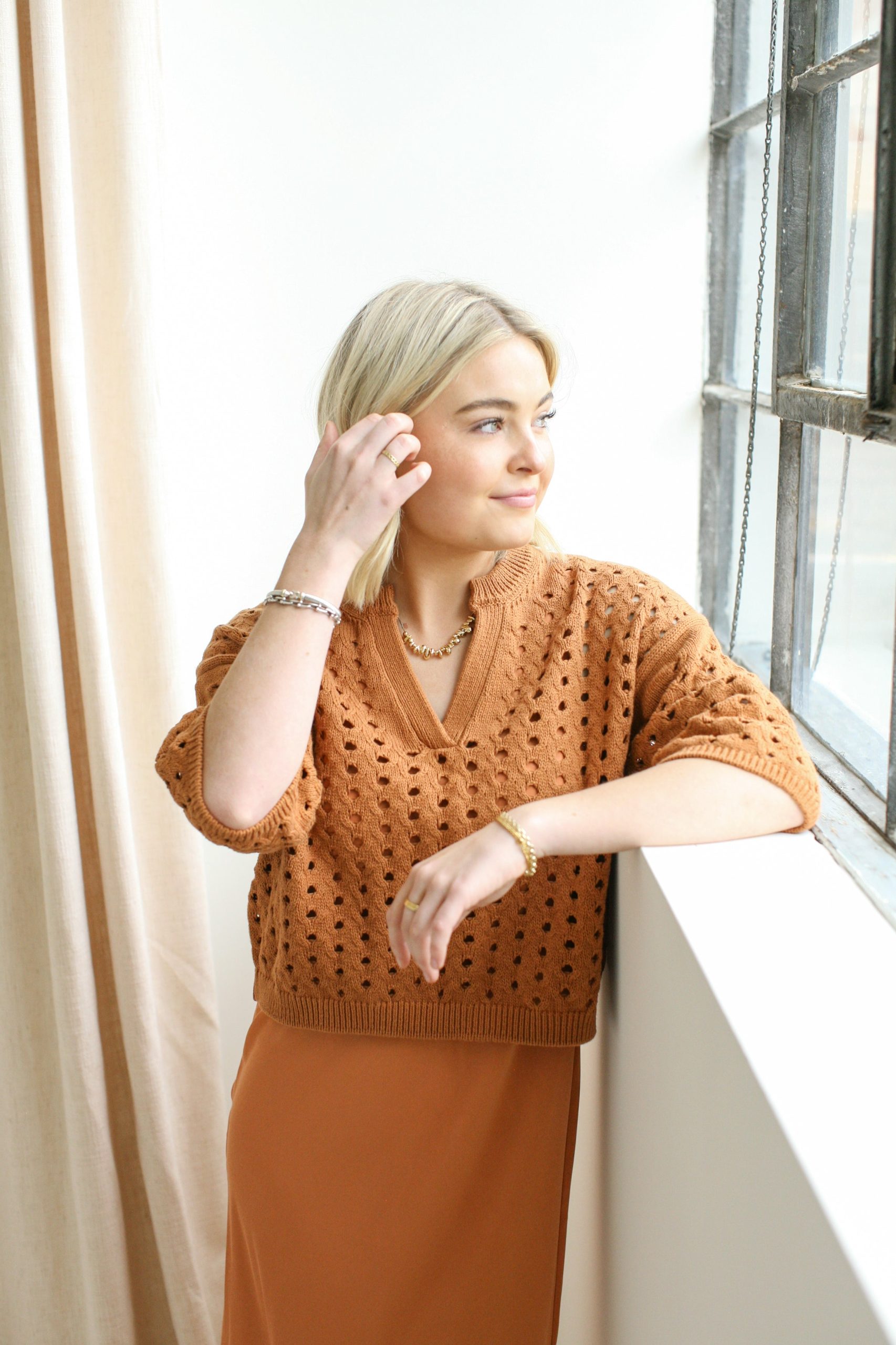 Terracotta Cami Dress Set - Image 6
