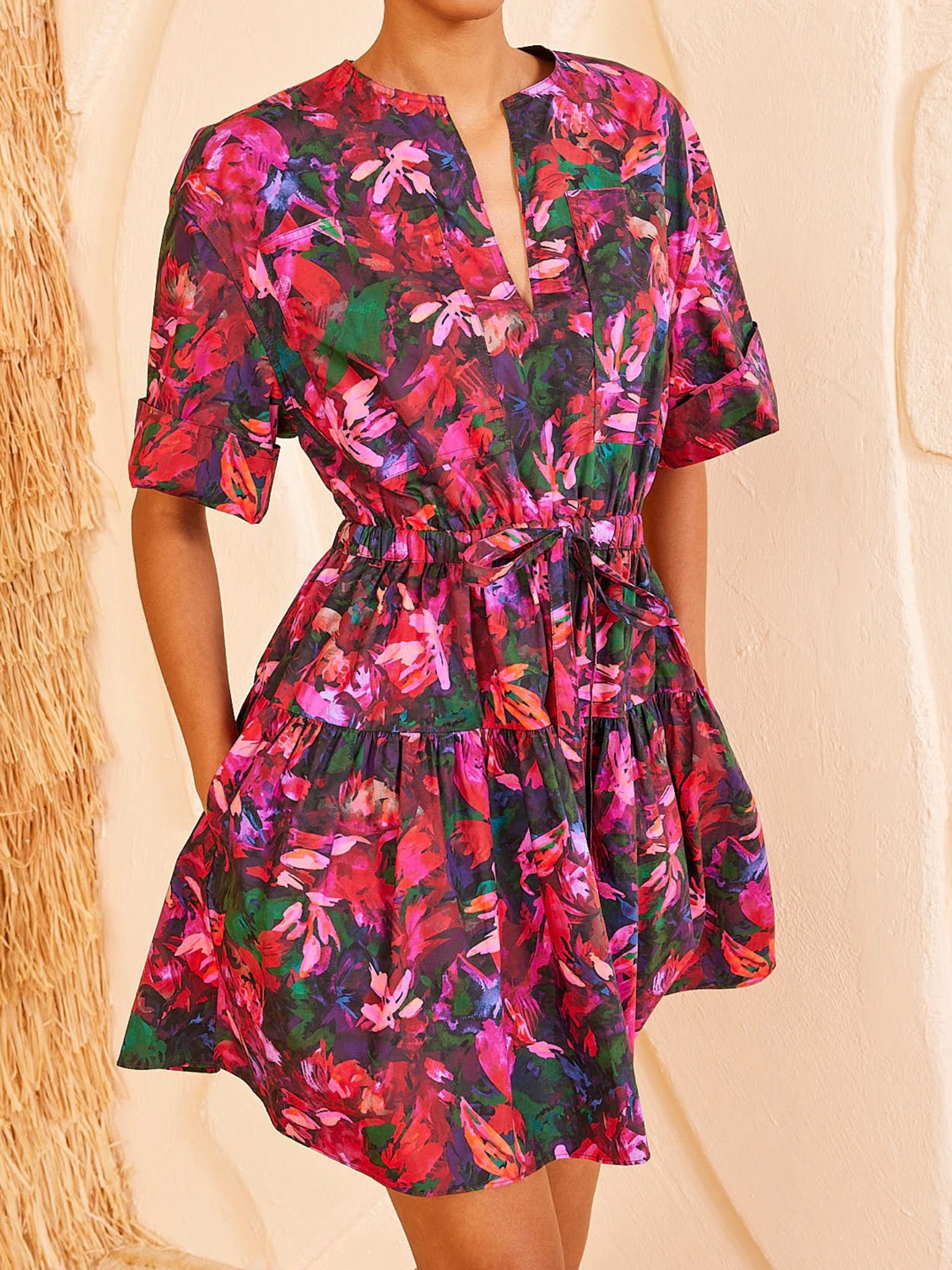 Ulla Johnson Nadira Dress in Hibiscus - Image 2