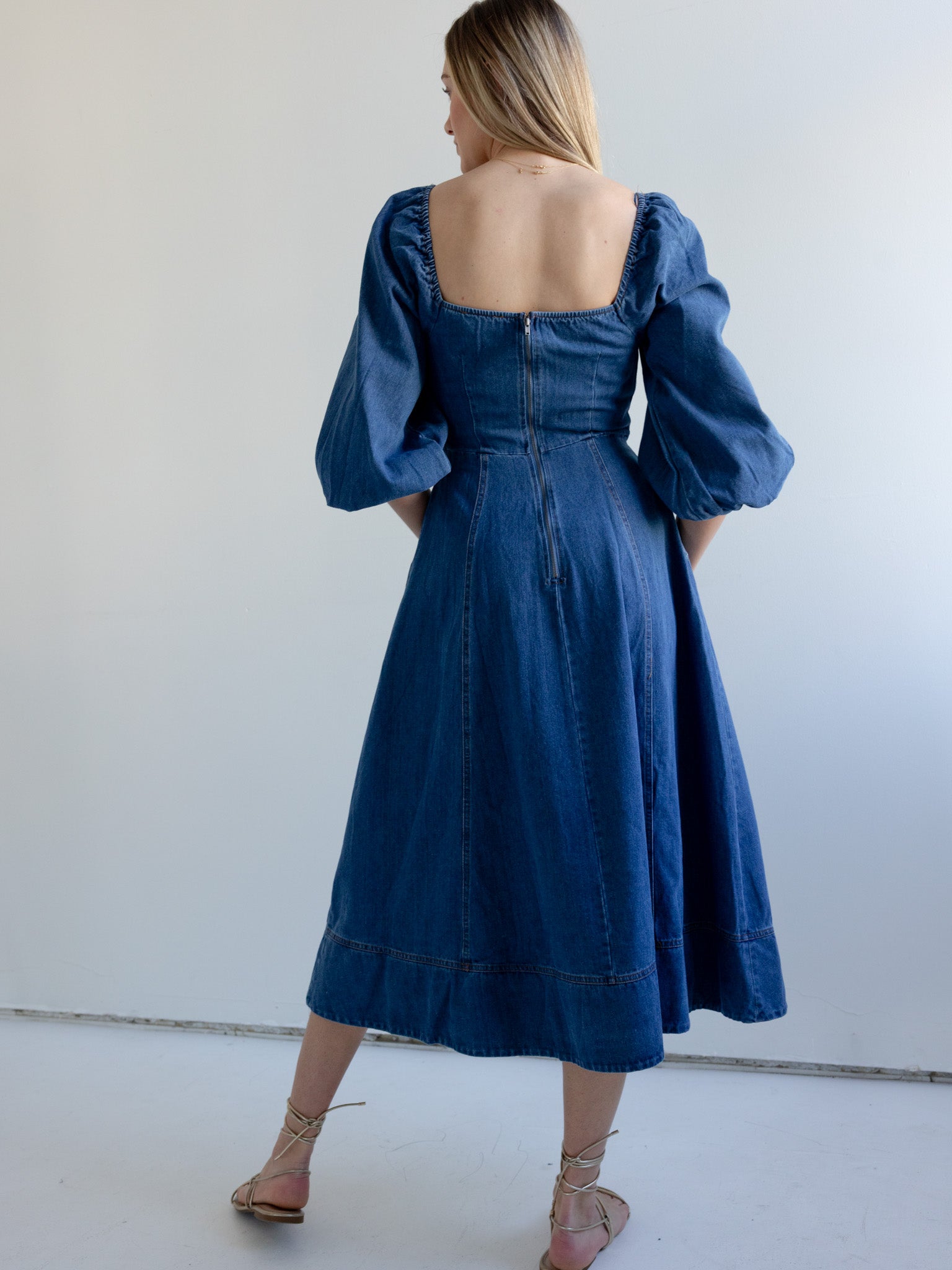 Vanessa Denim Midi Dress - Image 3