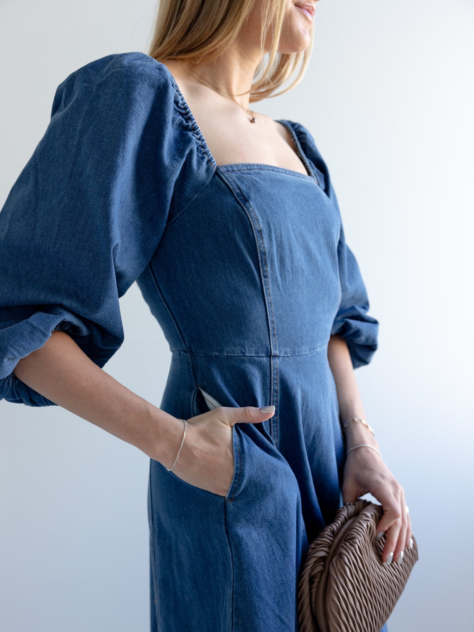 Vanessa Denim Midi Dress - Image 5