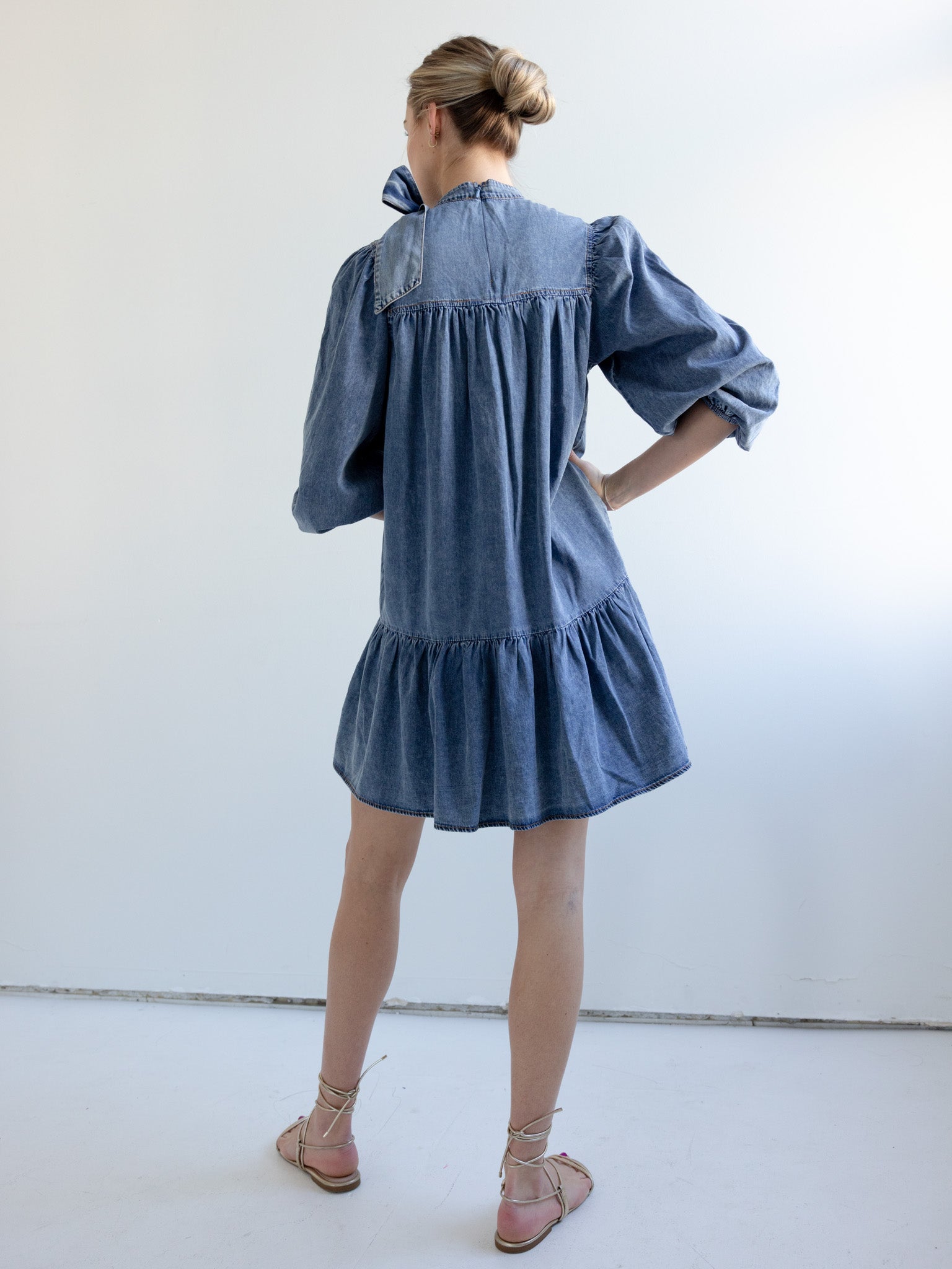 Kennedy Denim Mini Dress - Image 4