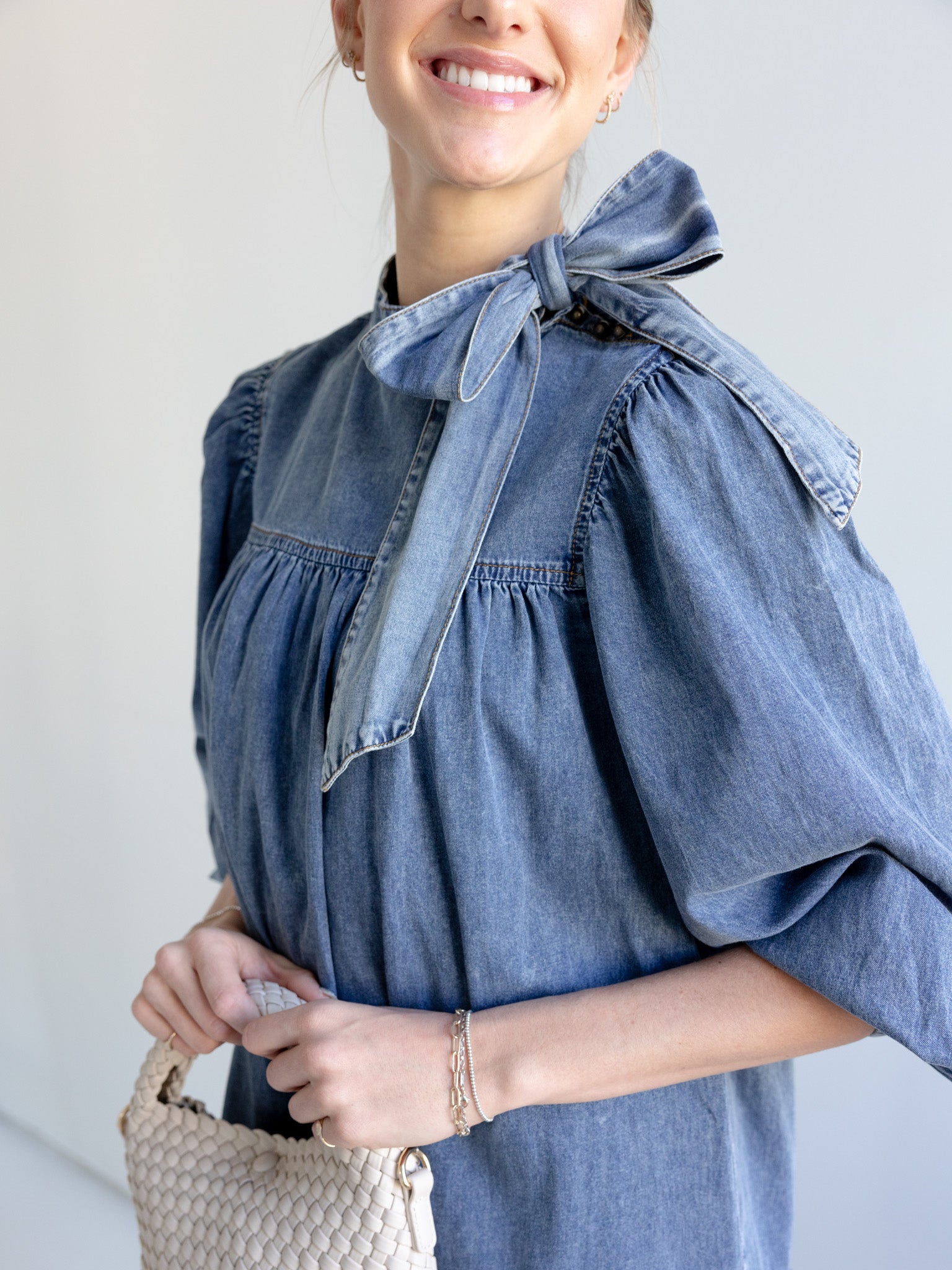 Kennedy Denim Mini Dress - Image 3