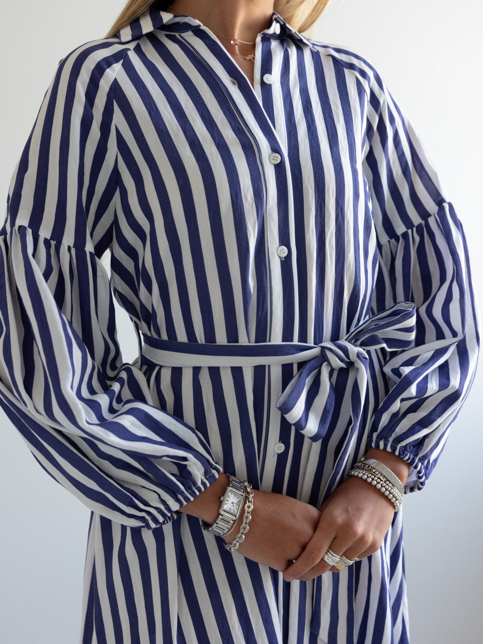 Ischia Navy Stripe Dress - Image 2
