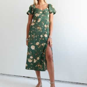 Janie Floral Dress - Green