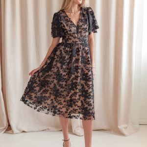 Sophia Lace Midi Dress