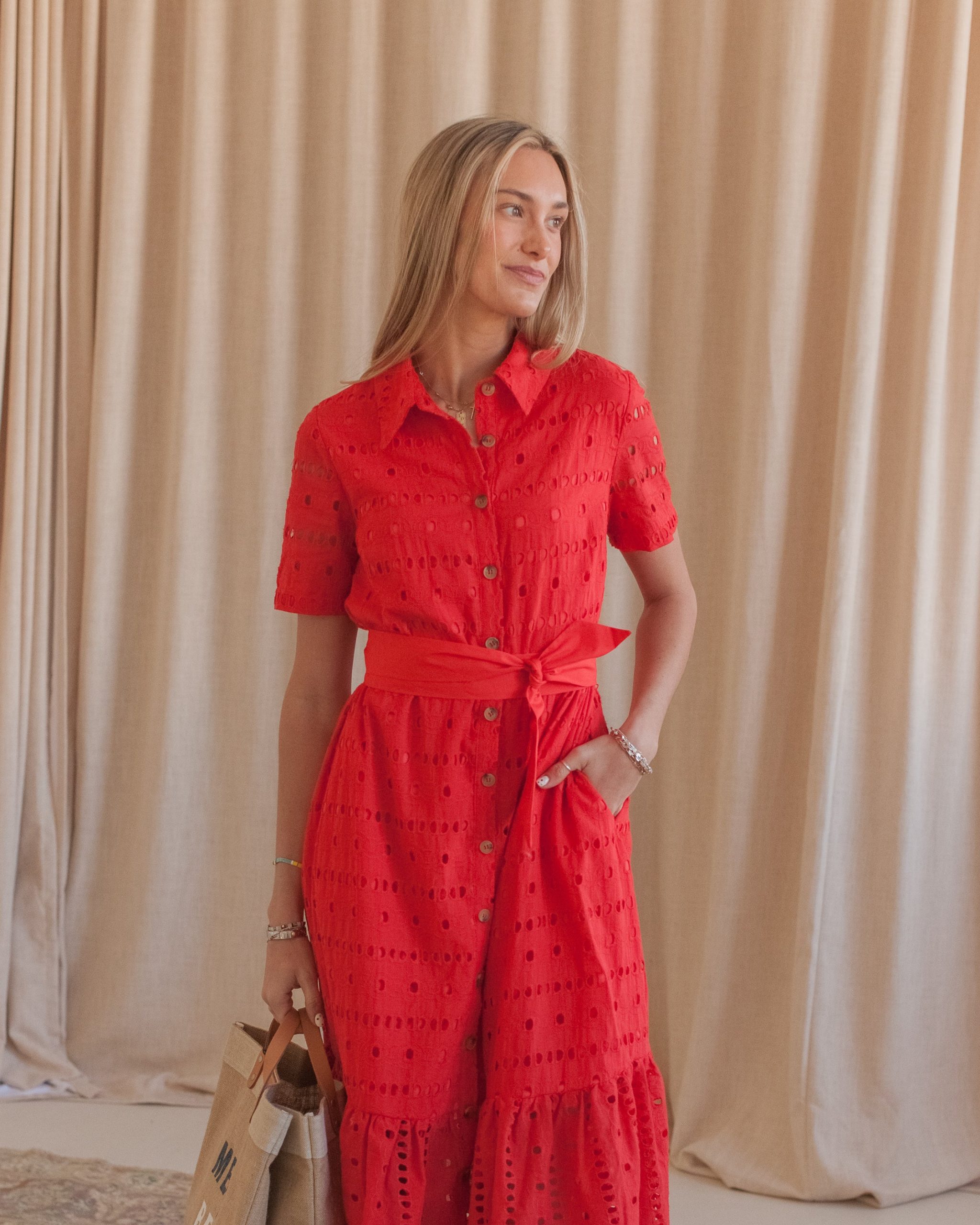 Francis Eyelet Midi Dress - Image 2