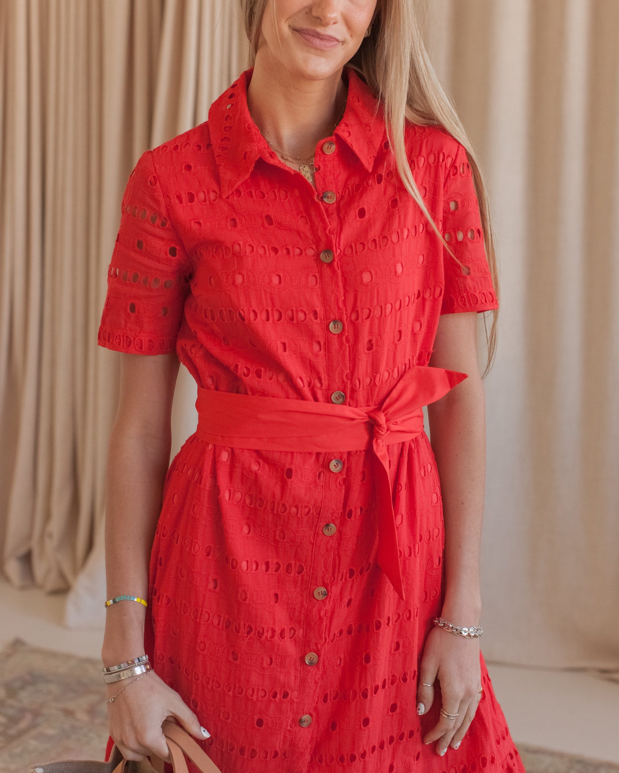Francis Eyelet Midi Dress - Image 5