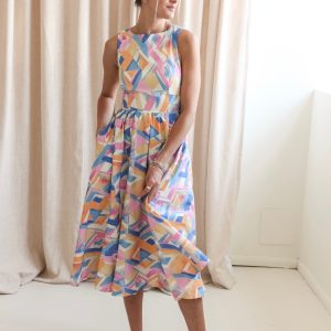 Alaina Abstract Midi Dress