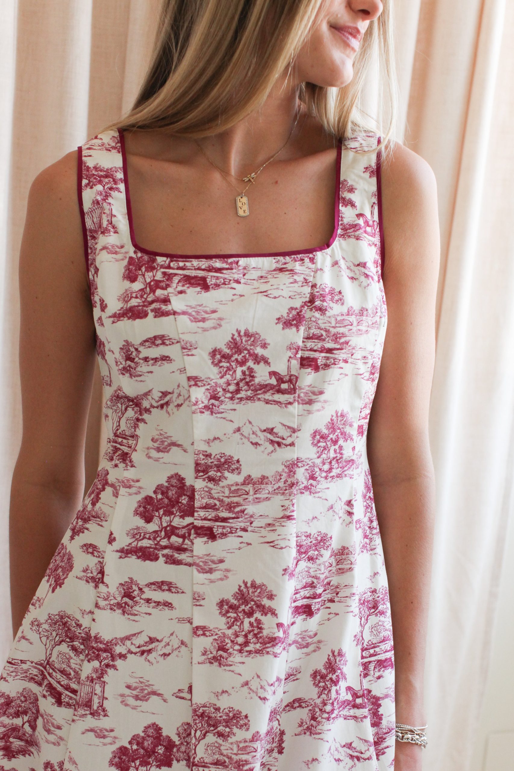 Vienna Toile Midi Dress - Image 3
