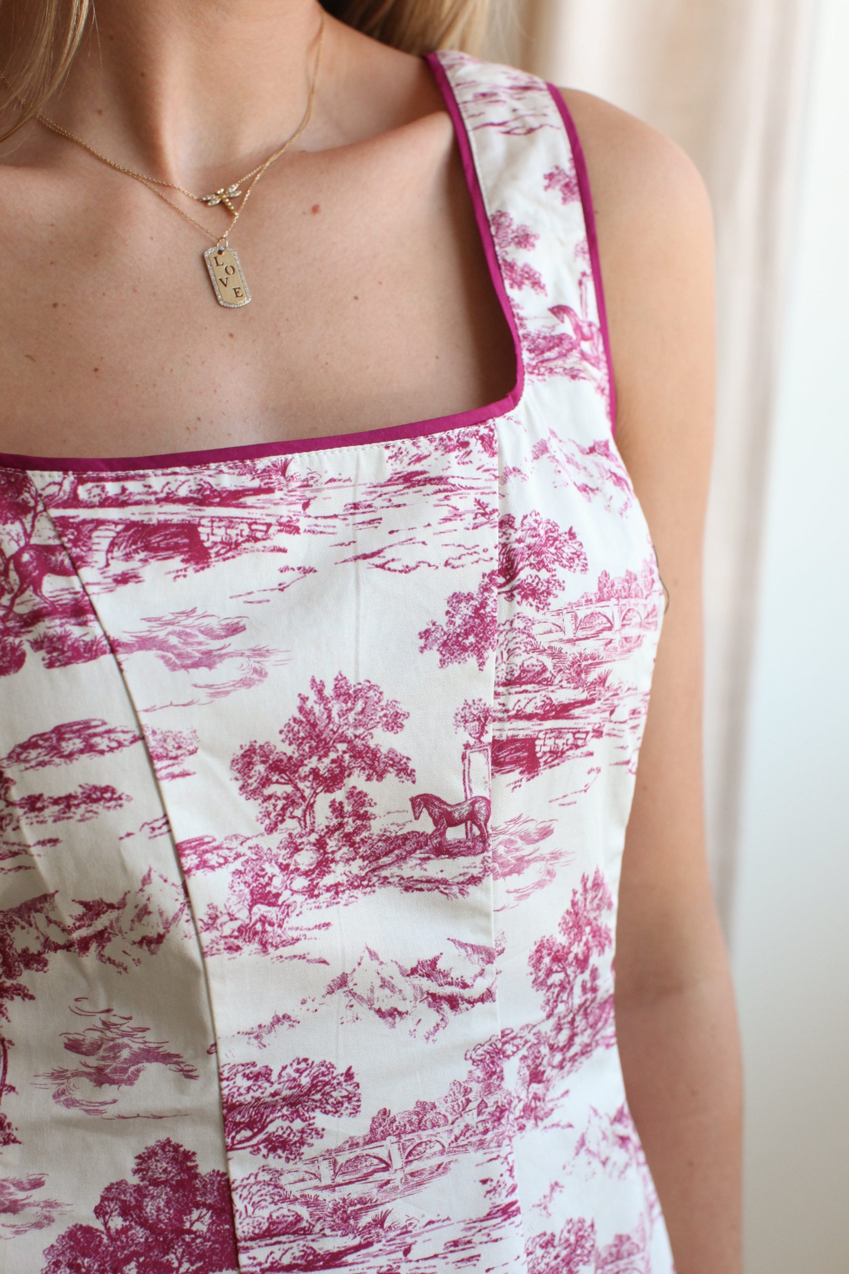 Vienna Toile Midi Dress - Image 4