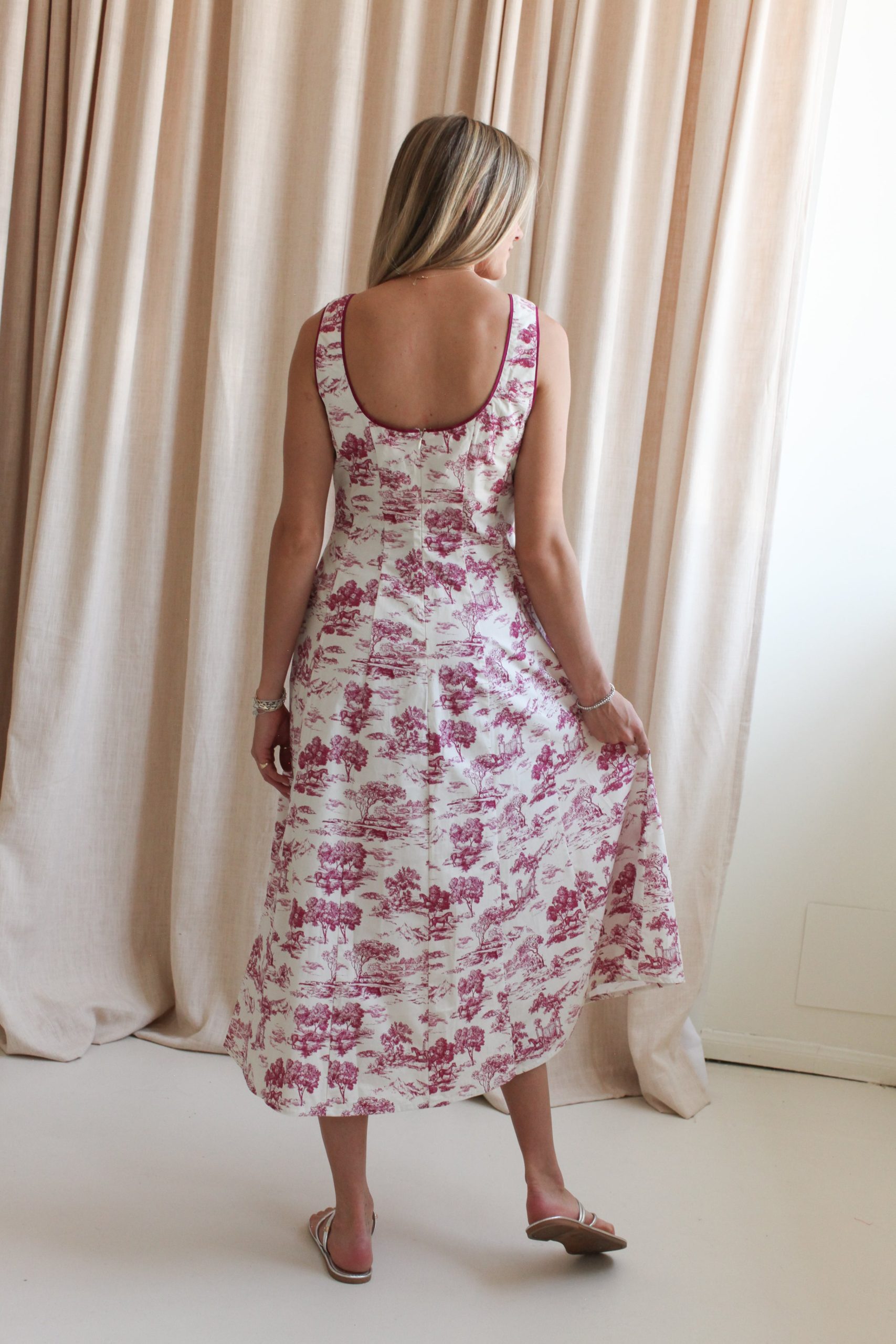 Vienna Toile Midi Dress - Image 5