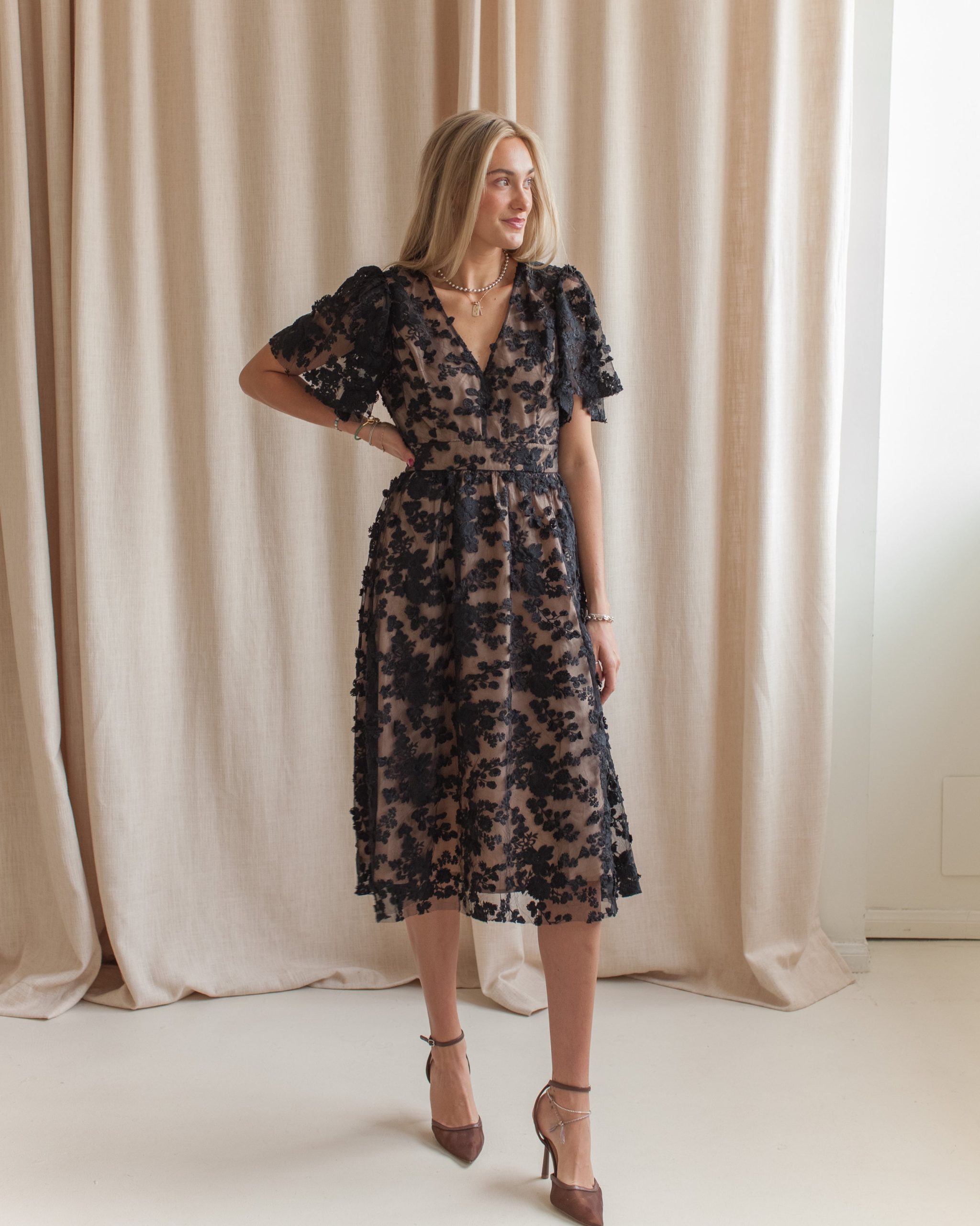 Sophia Lace Midi Dress - Image 3