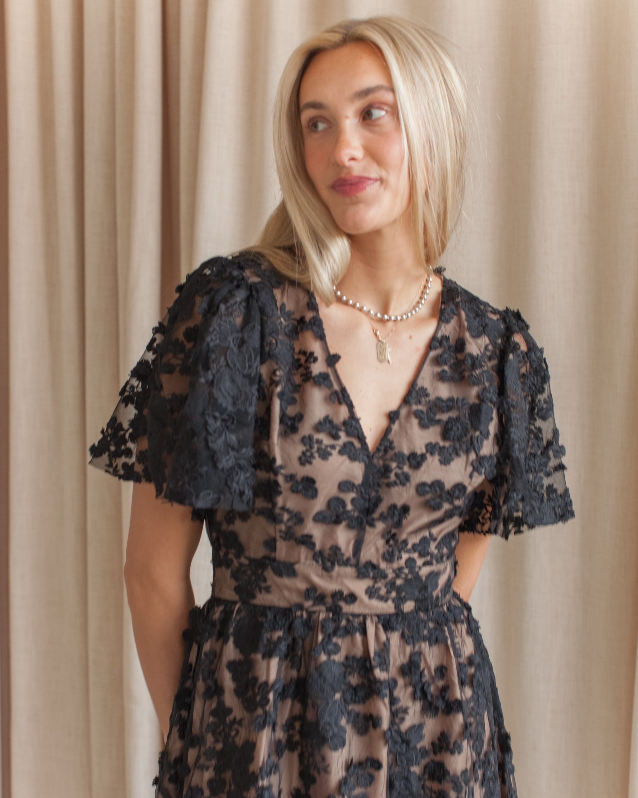Sophia Lace Midi Dress - Image 5