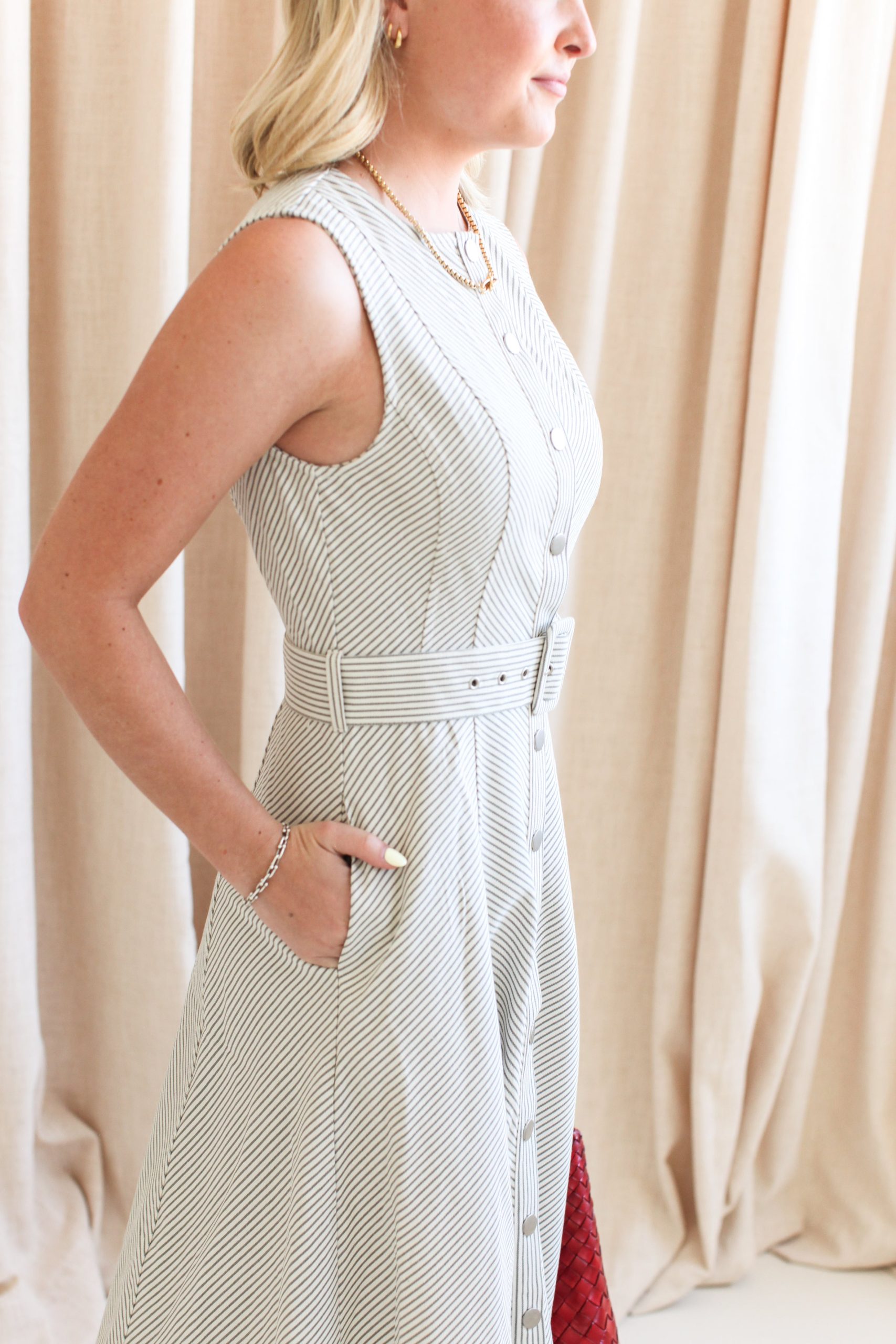 Valerie Striped Midi Dress - Image 5