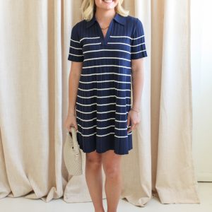 Ace Knit Dress- Navy