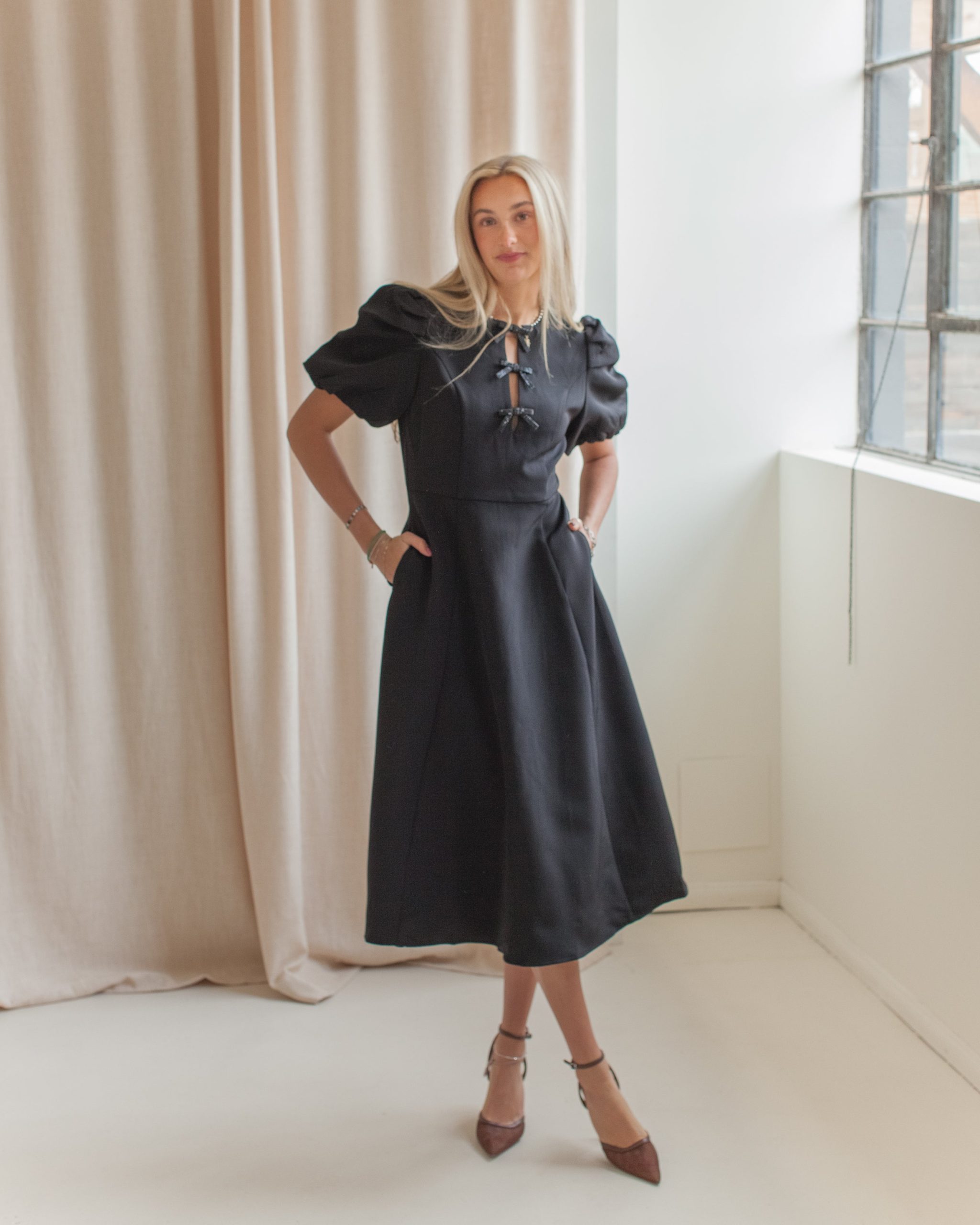 Margaret Bow Midi Dress - Image 3