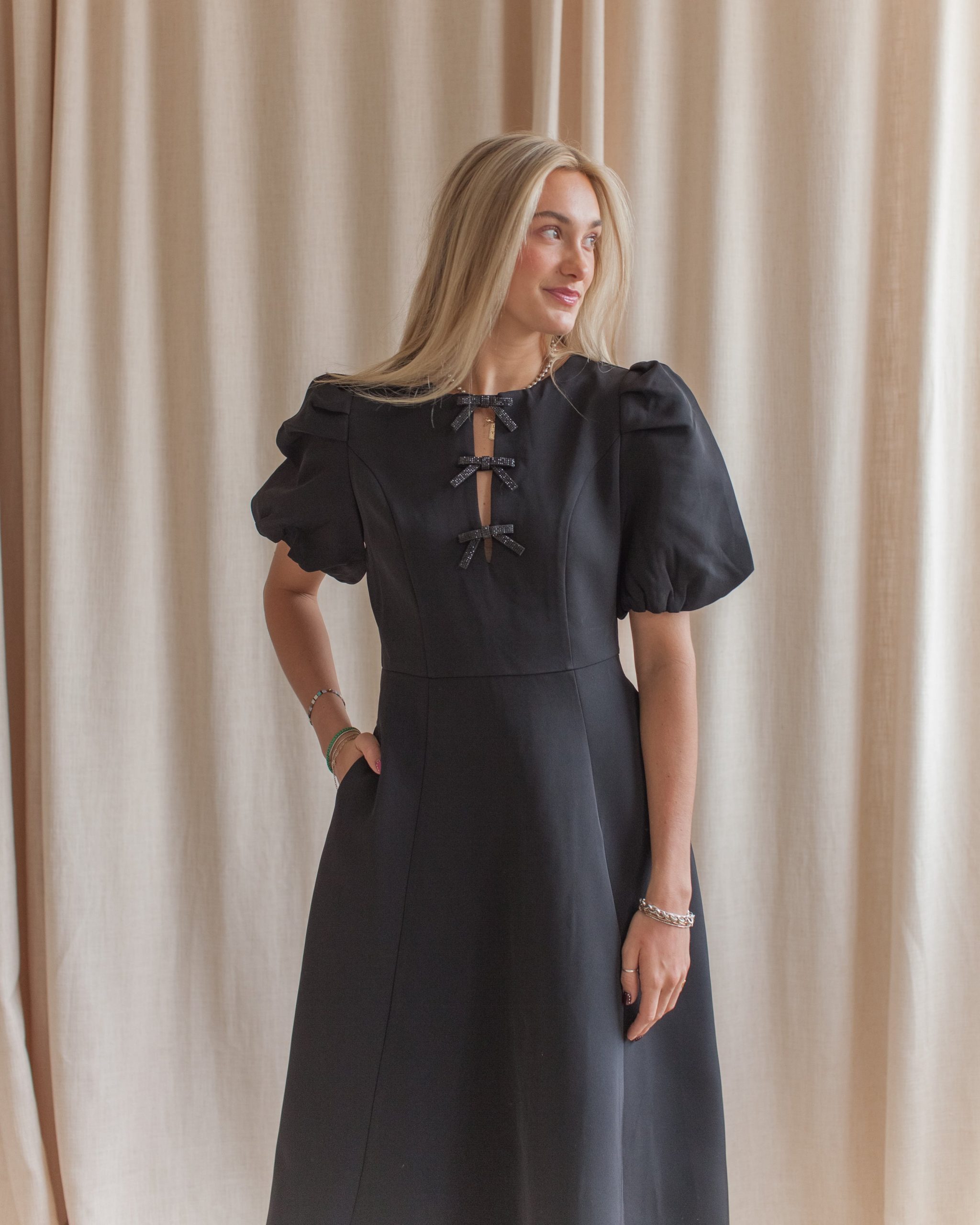 Margaret Bow Midi Dress - Image 4