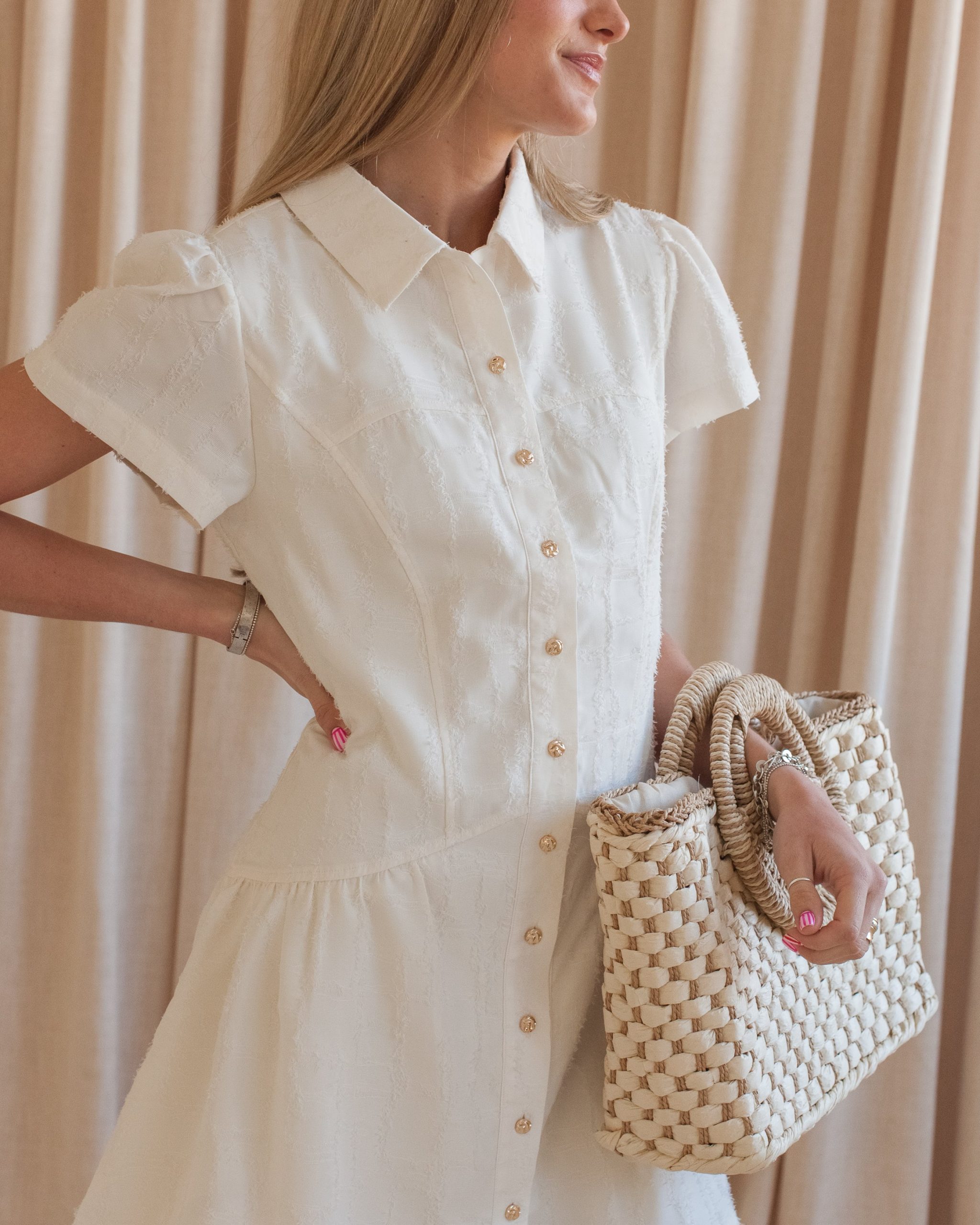 Carina Textured Mini Dress - Image 3