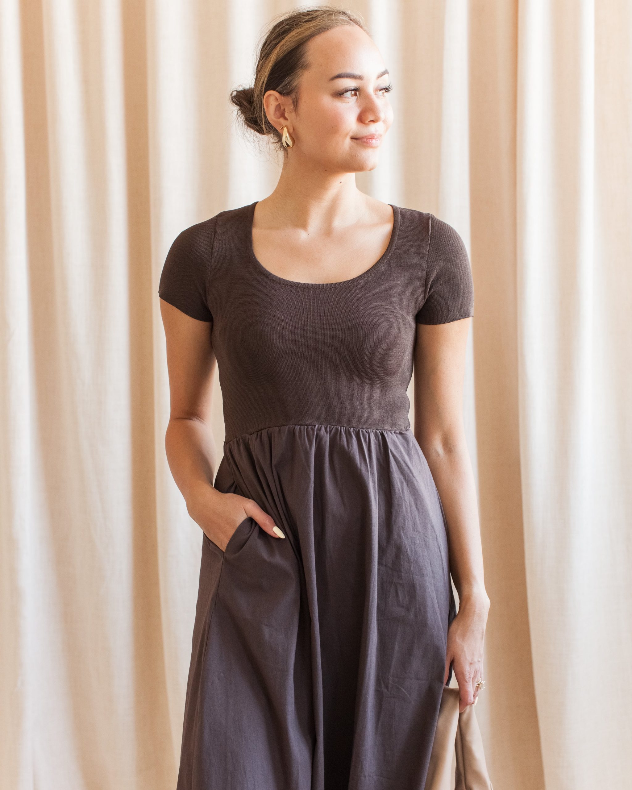 Sasha Dress - Brown - Image 4