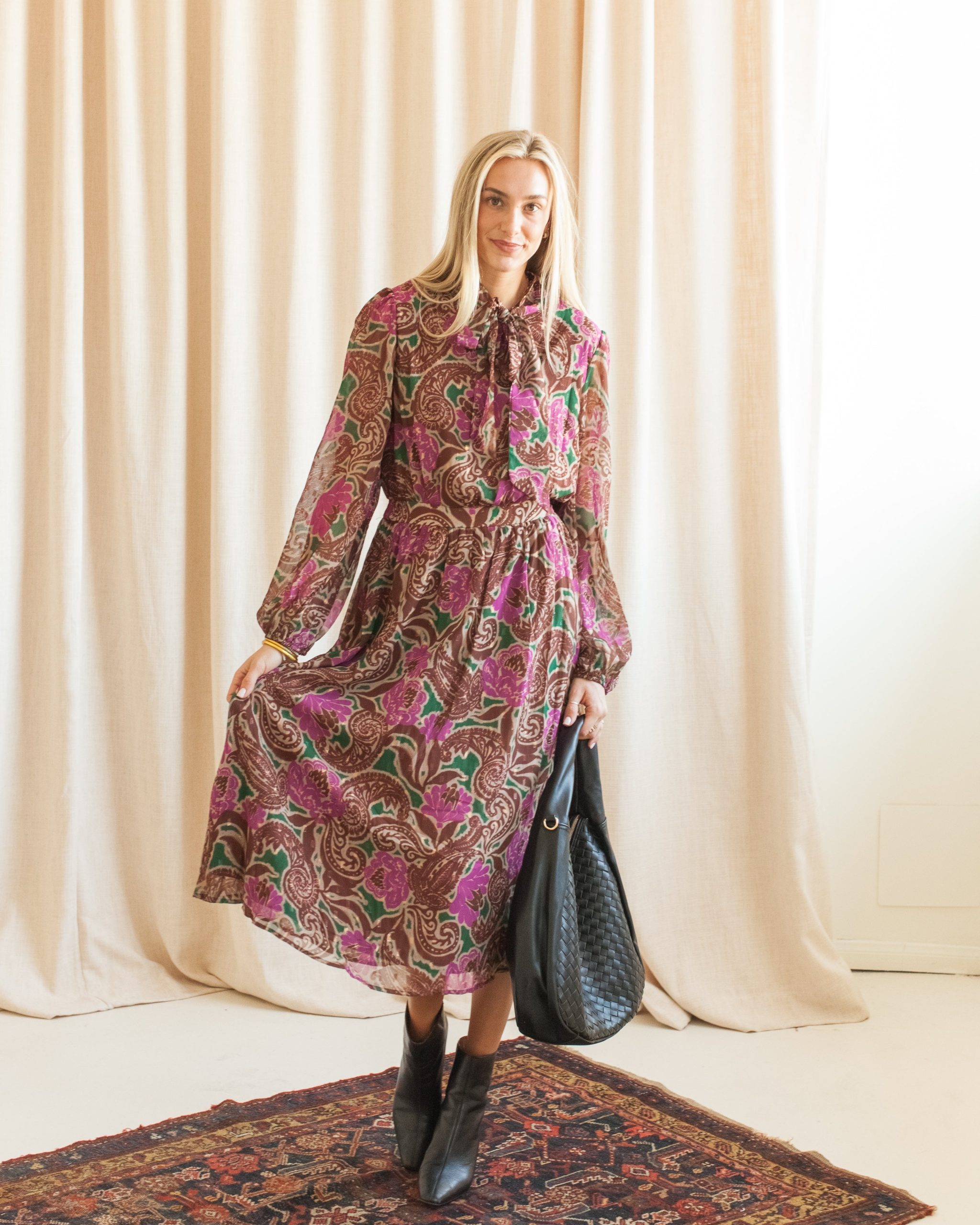 Kendall Paisley Midi Dress - Image 2