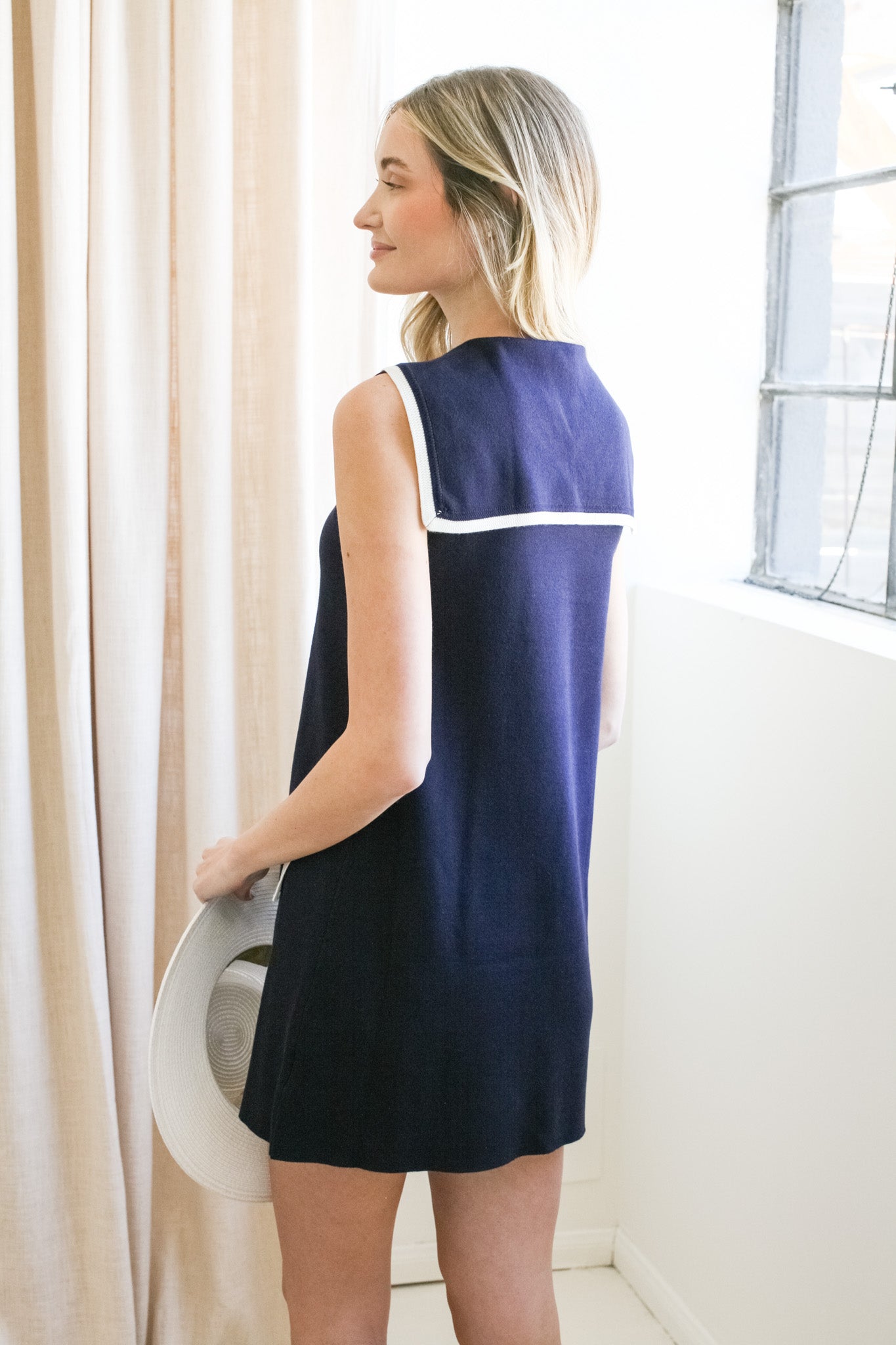 Sailor Collared Mini Dress - Image 4
