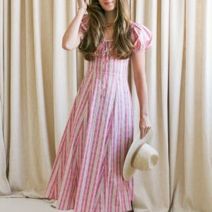 Paige Puff Sleeve Midi Dress